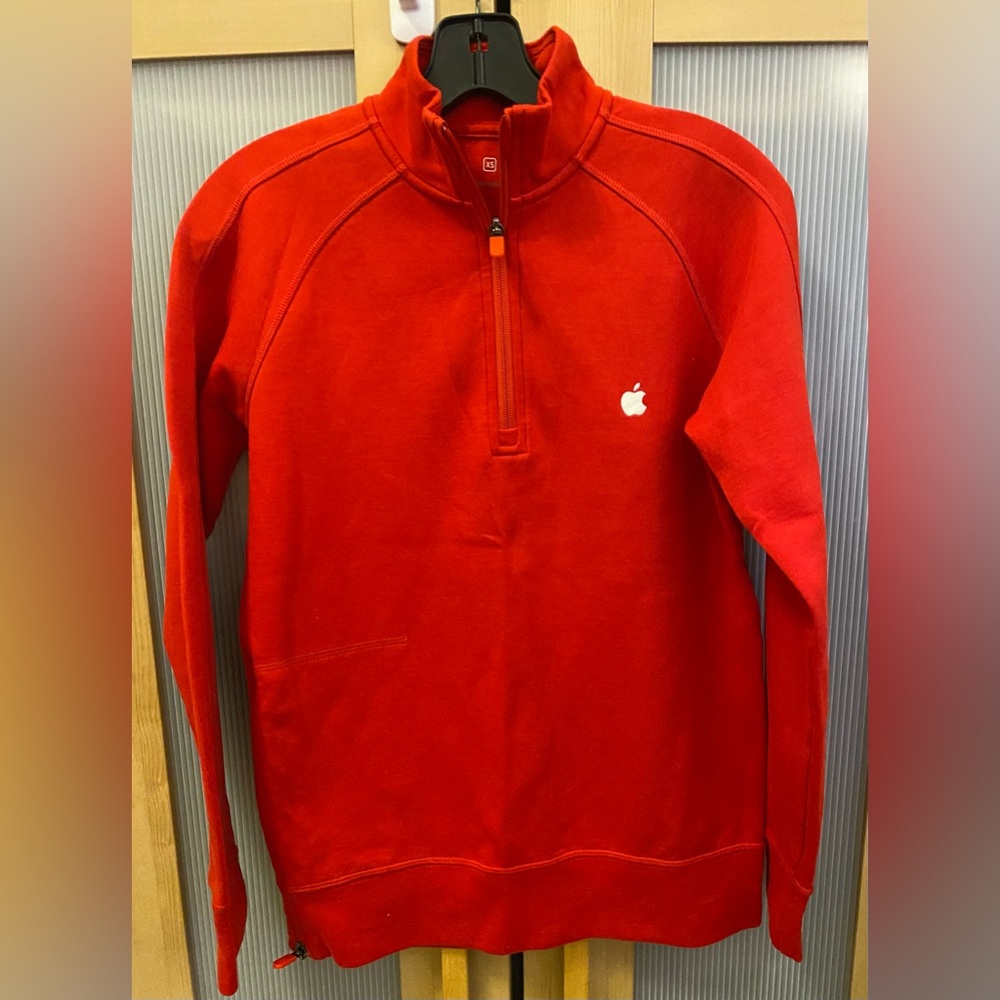 Apple red half zip pullover sweatshirt Size XS